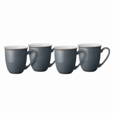 Set grigio fossile di 4 becher di caffè/tazze