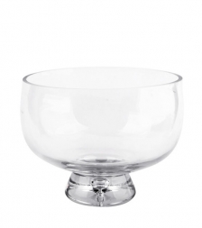 6'' Clear Glass Vase With Bubble Base