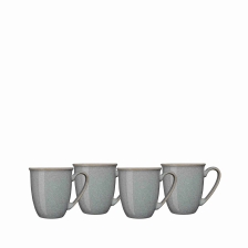 Set grigio chiaro di 4 becher di caffè/tazze