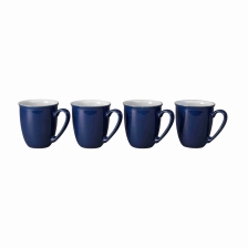 Dark Blue Set of 4 Coffee Beakers/Mugs