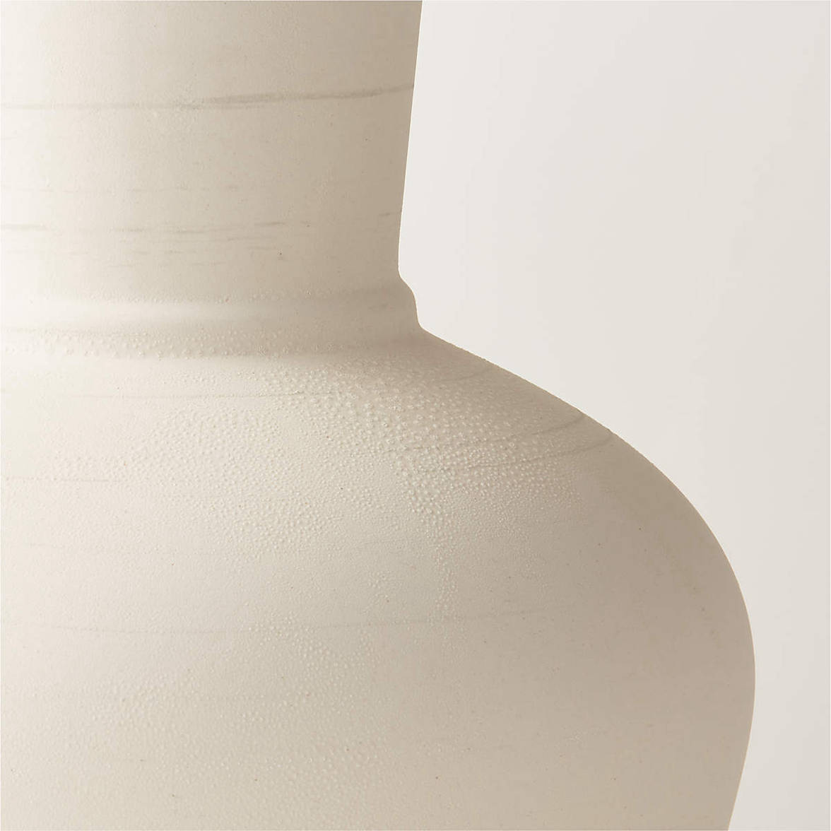 Vaso ceramico bianco opaco